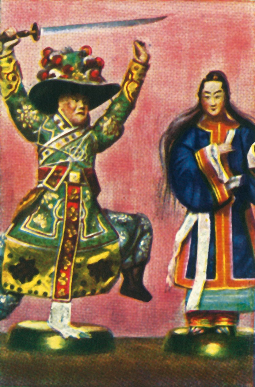 Traditioneel Chinees theater, ca. 1928 door Unbekannt