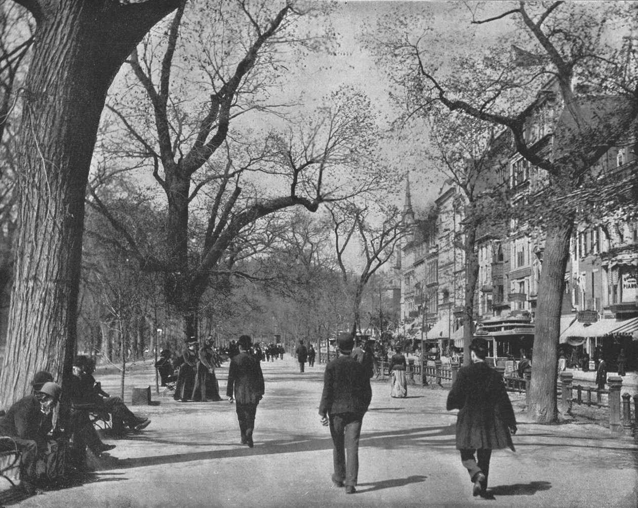 Tremont Street en The Common, Boston, VS, ca. 1900 door Unbekannt