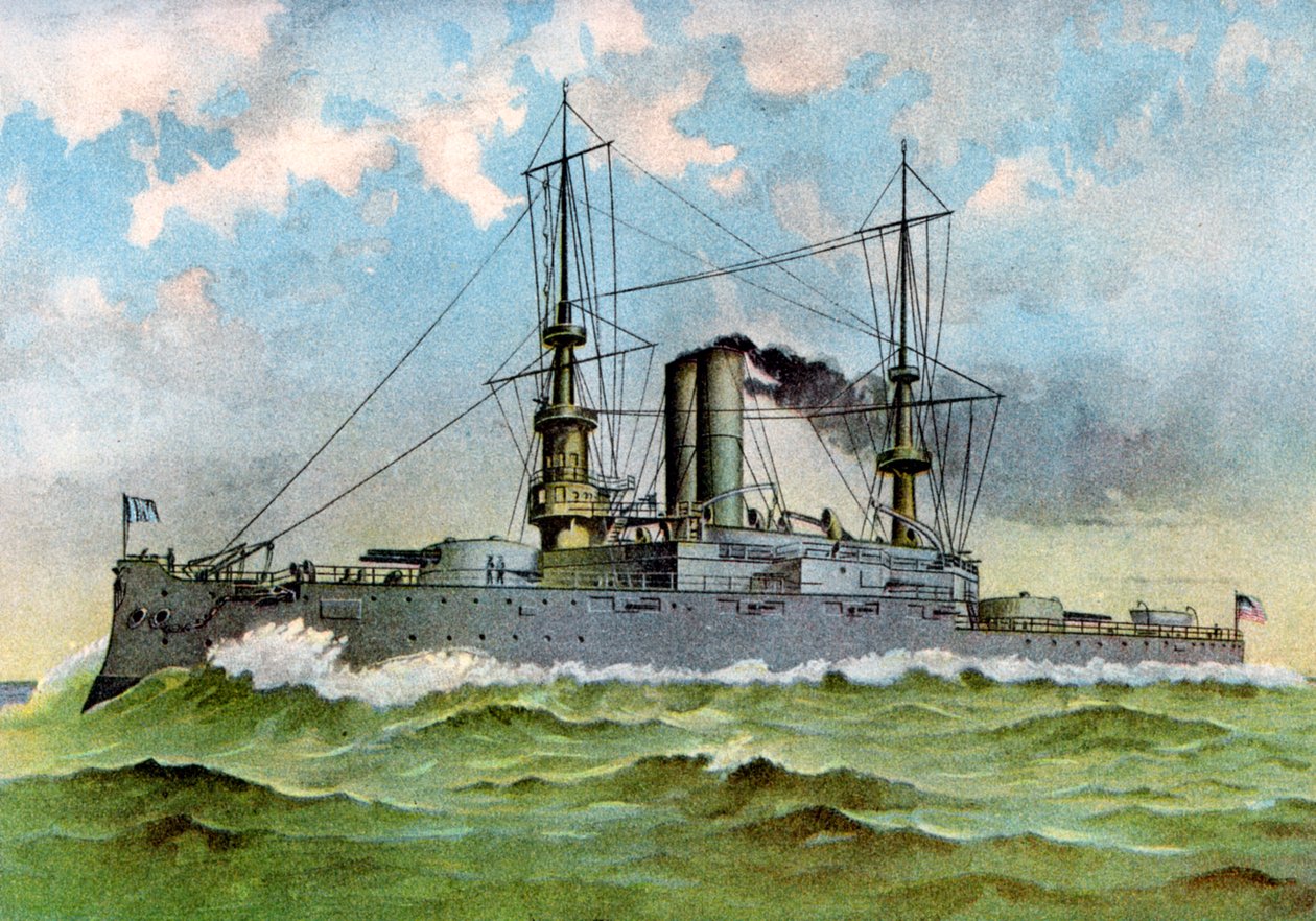 USS Alabama, Amerikaans slagschip, 1898 door Unbekannt