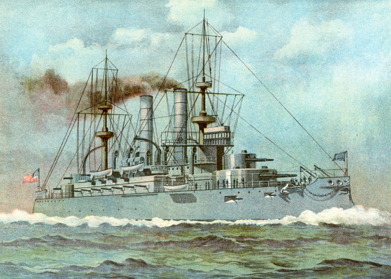 USS Kearsarge, Amerikaans slagschip, 1898 door Unbekannt