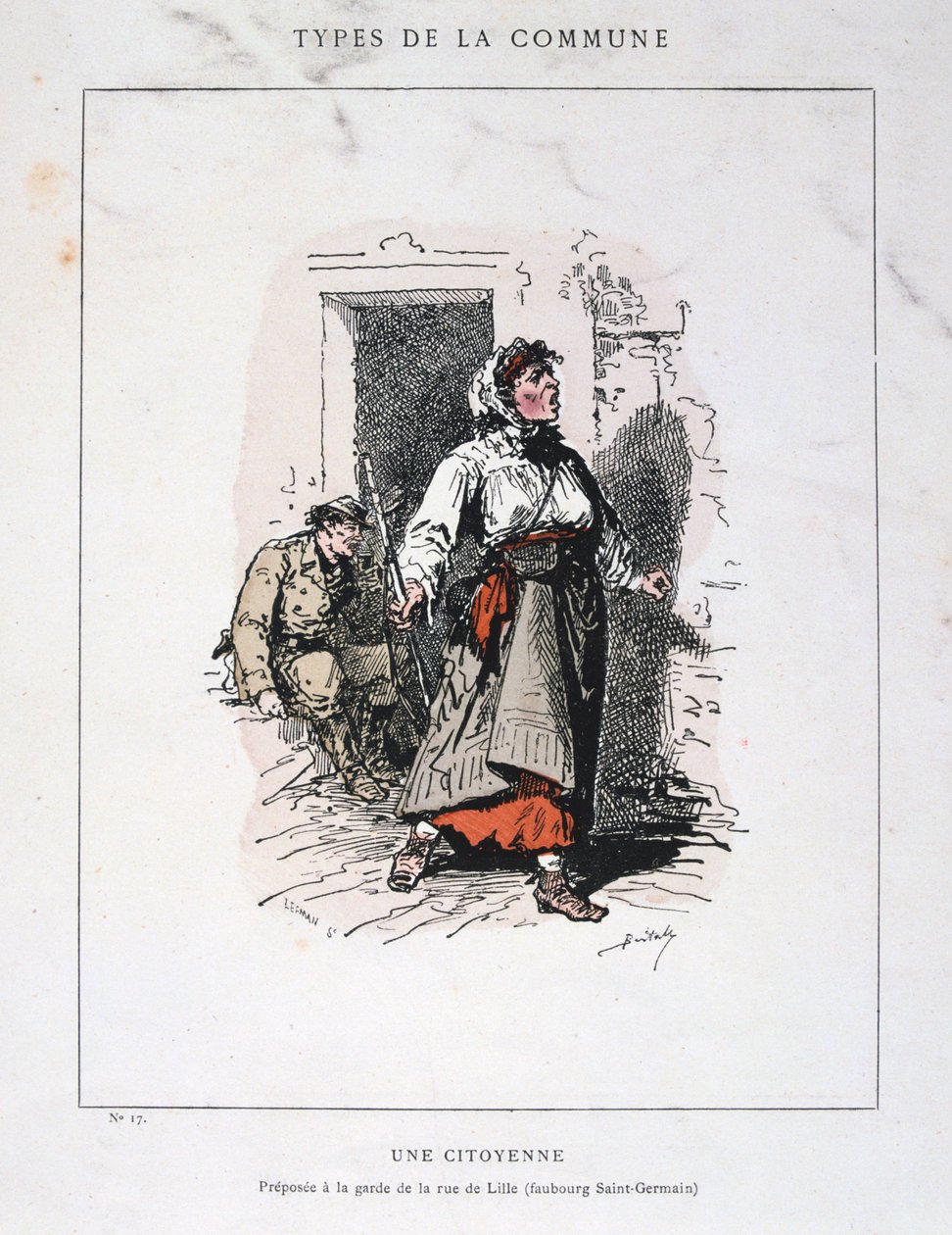 Une Citoyenne, Parijse Commune, 1871. door Unbekannt