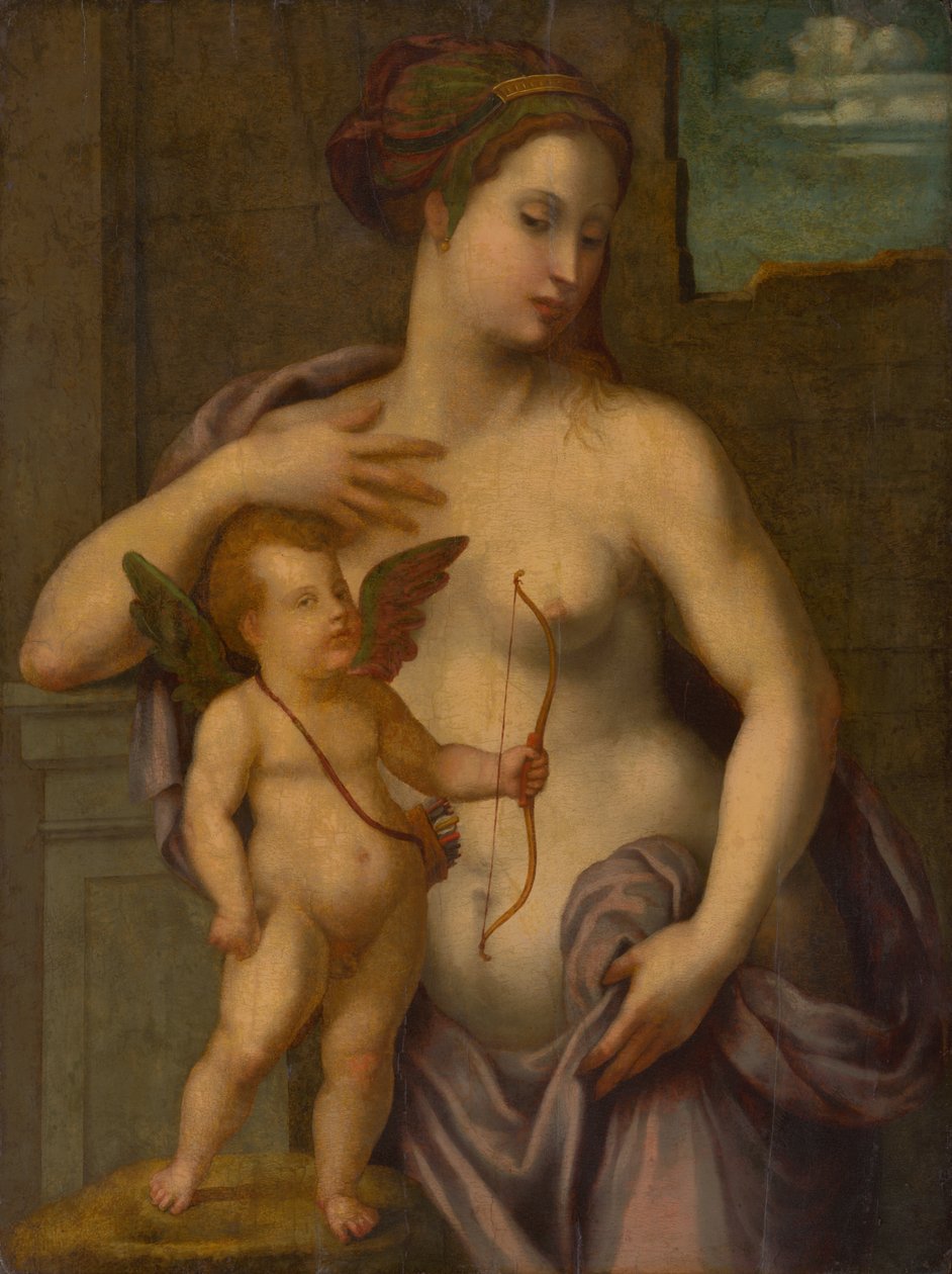 Venus met Amor door Unbekannt
