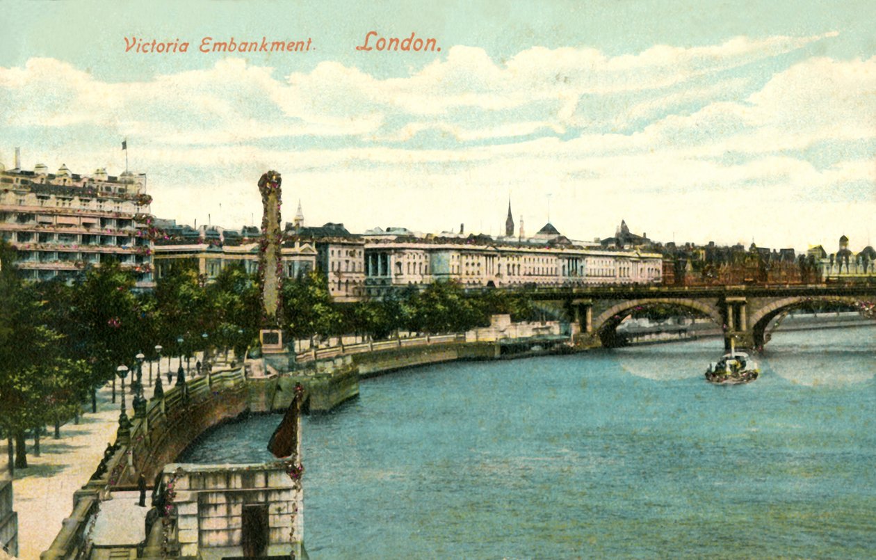 Victoria Embankment - Londen, 1906 door Unbekannt