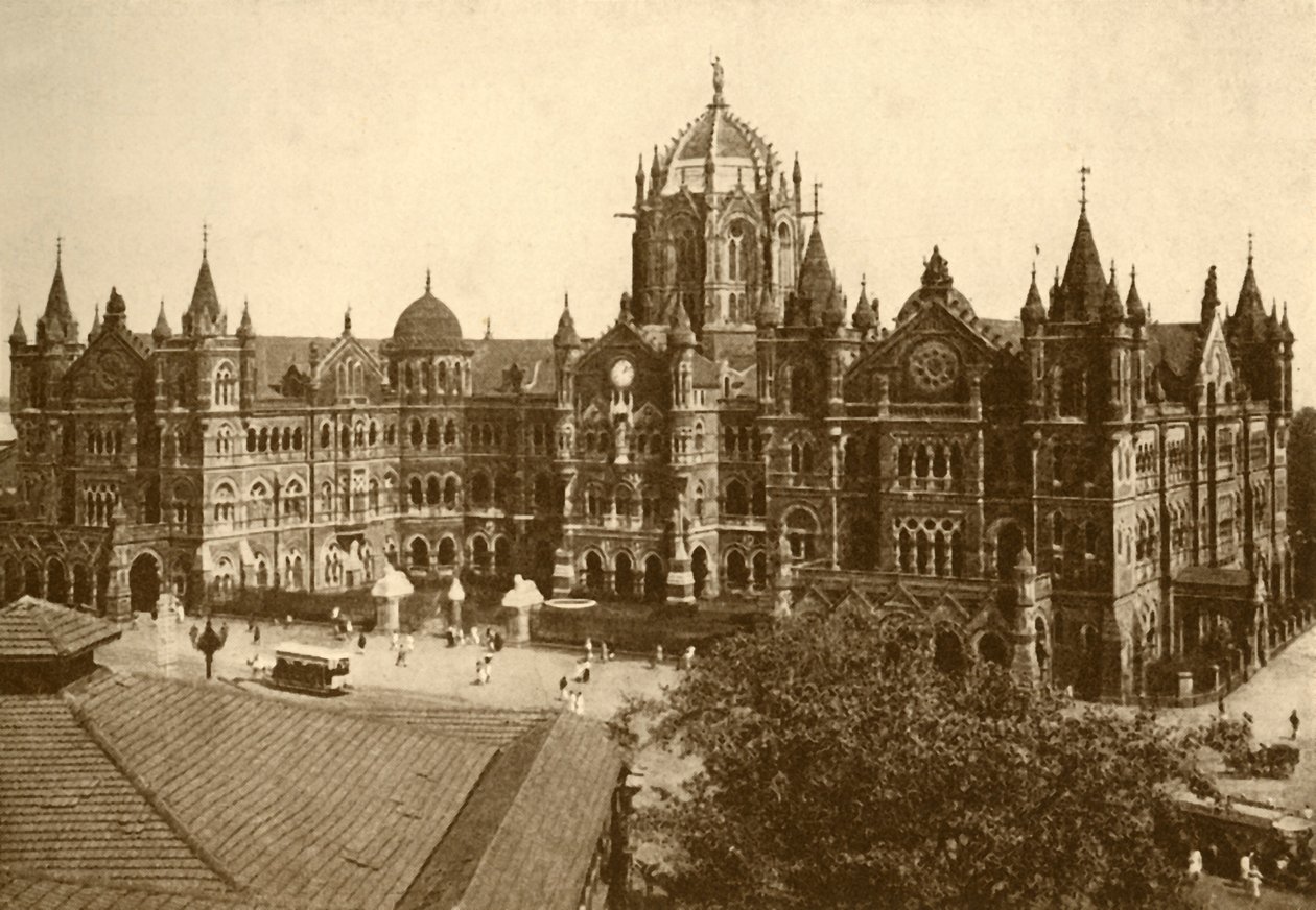 Victoria Station, Bombay, 1930 door Unbekannt