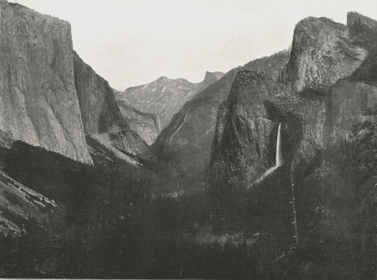 Uitzicht vanaf Artists Point, Yosemite Valley, VS door Unbekannt