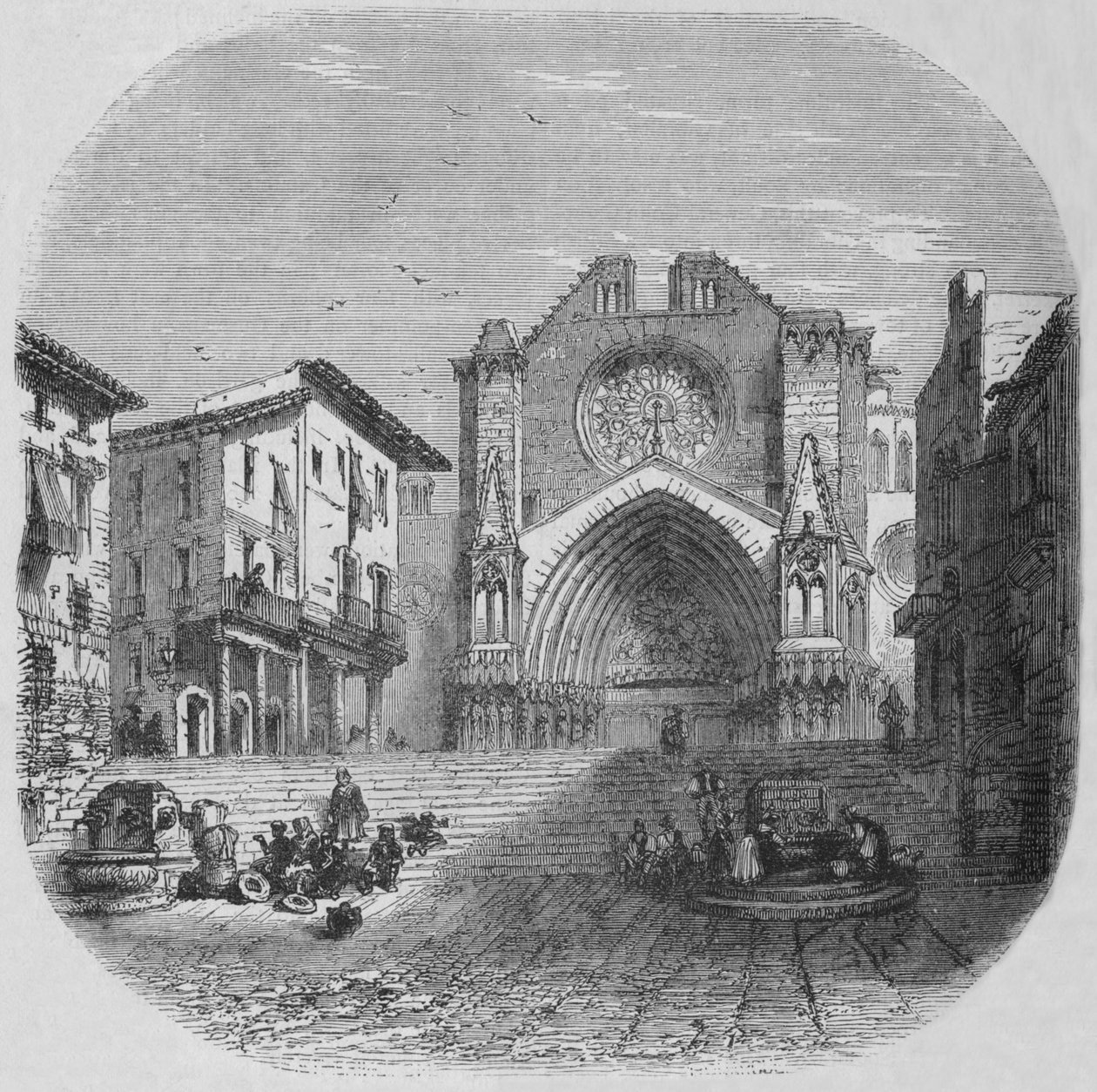 Uitzicht in Tarragona, ca. 1880 door Unbekannt