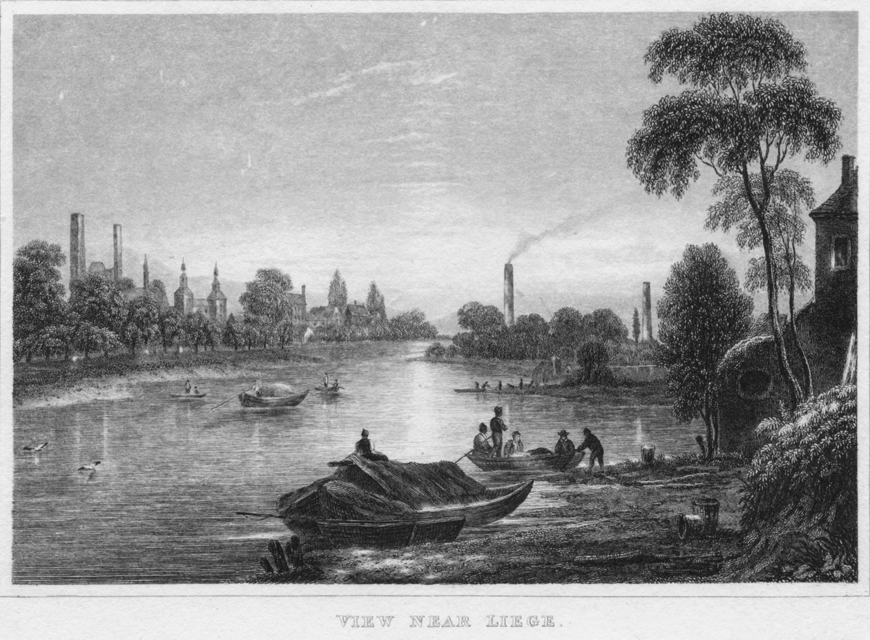 Uitzicht nabij Luik, 1850 door Unbekannt