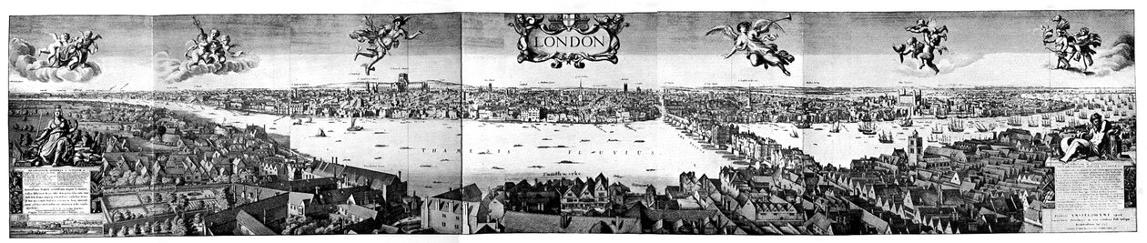 Uitzicht op Londen, ca. 1650, 19e eeuw door Unbekannt