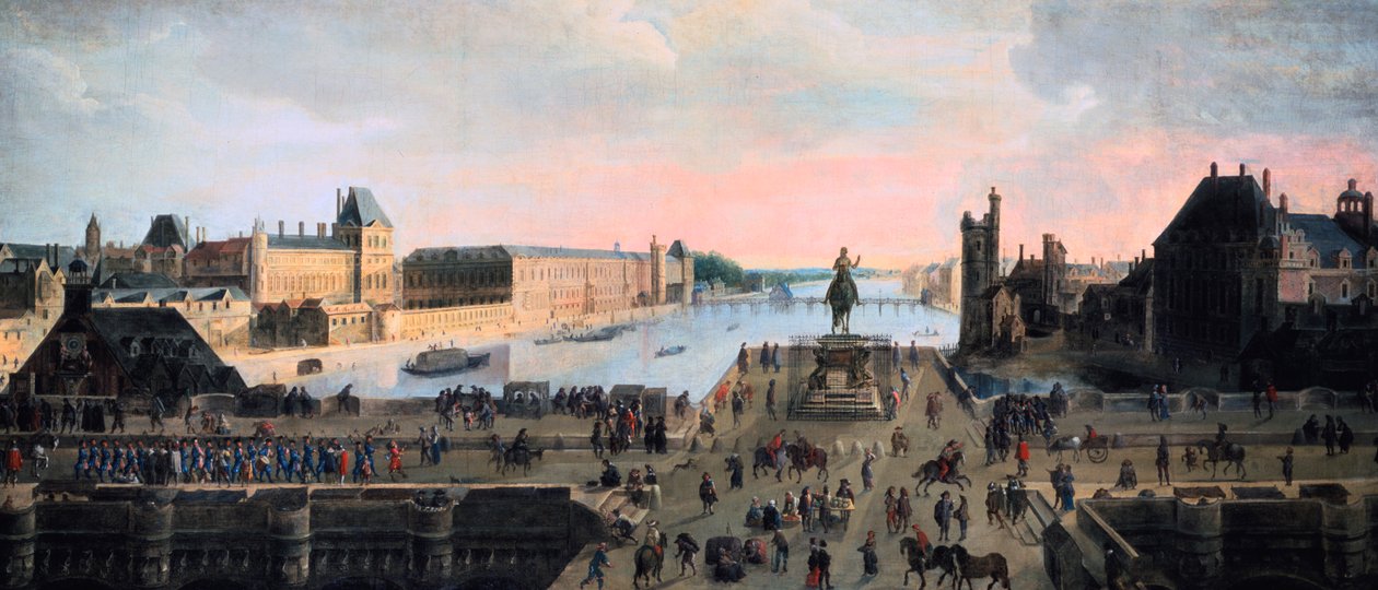 Uitzicht op Pont Neuf, Parijs, ca. 1635 door Unbekannt