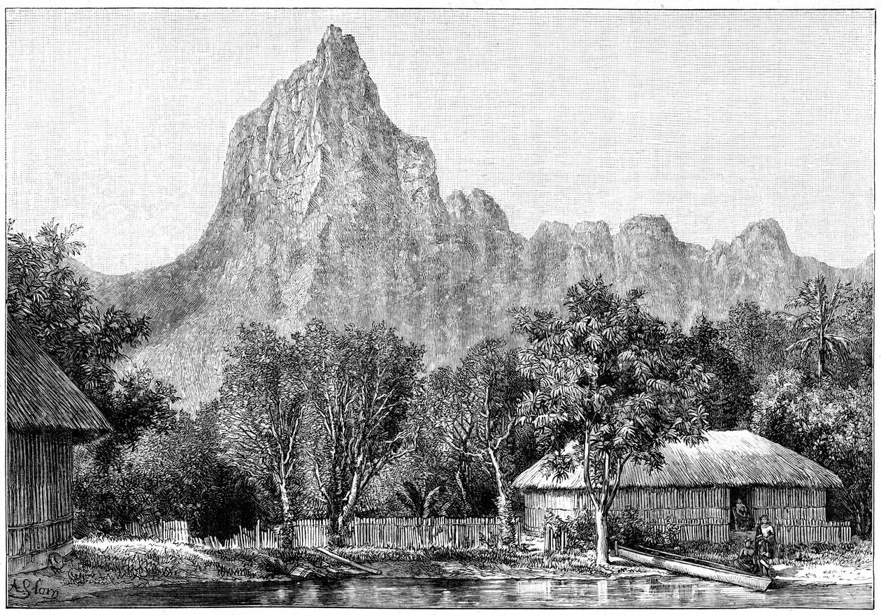 Uitzicht op Tahiti, 1898 door Unbekannt