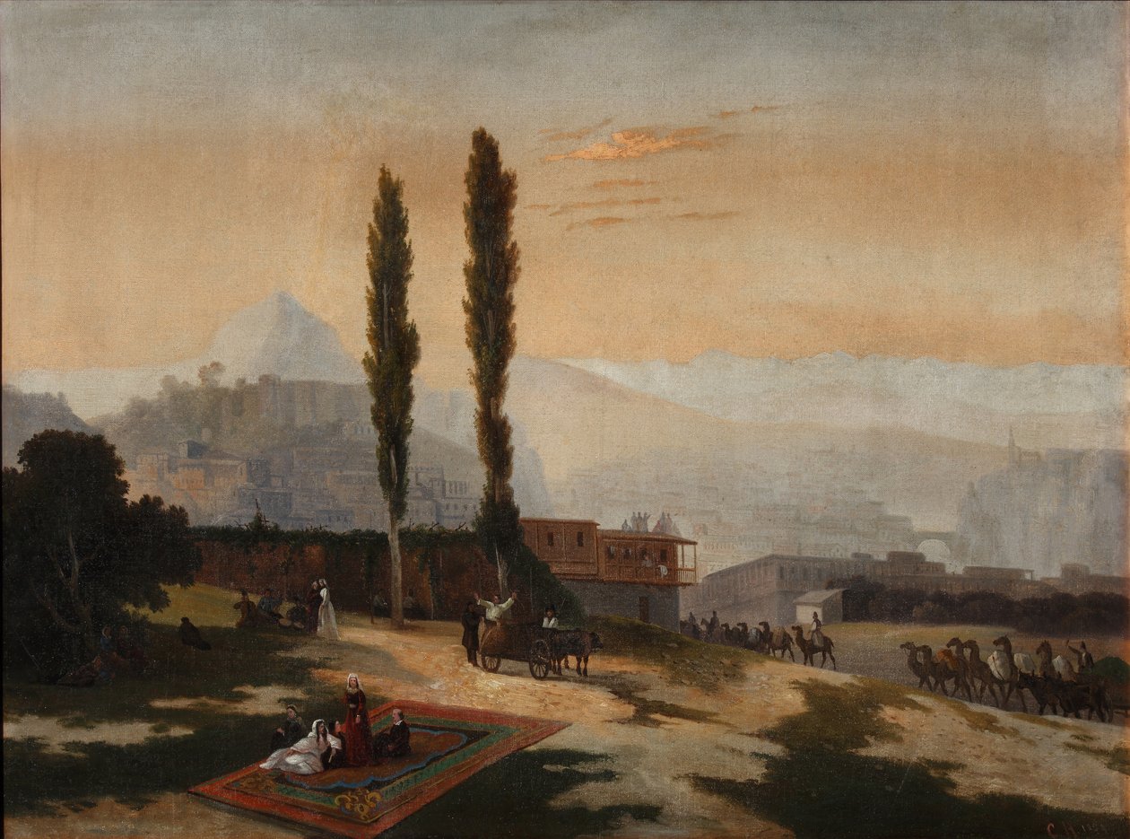 Uitzicht op Tiflis, 1890 door Unbekannt
