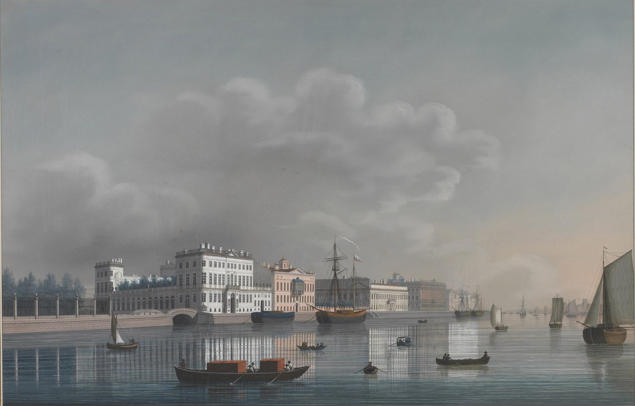 Uitzicht op de Neva door Unbekannt