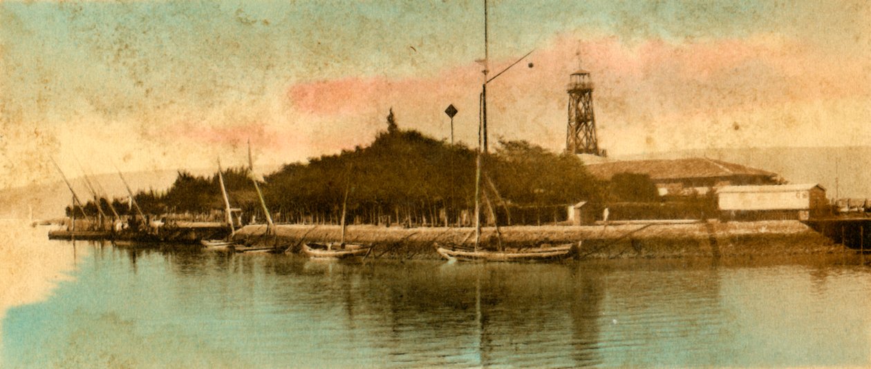 Uitzicht op de haven Tewfiek, c. 1918 door Unbekannt