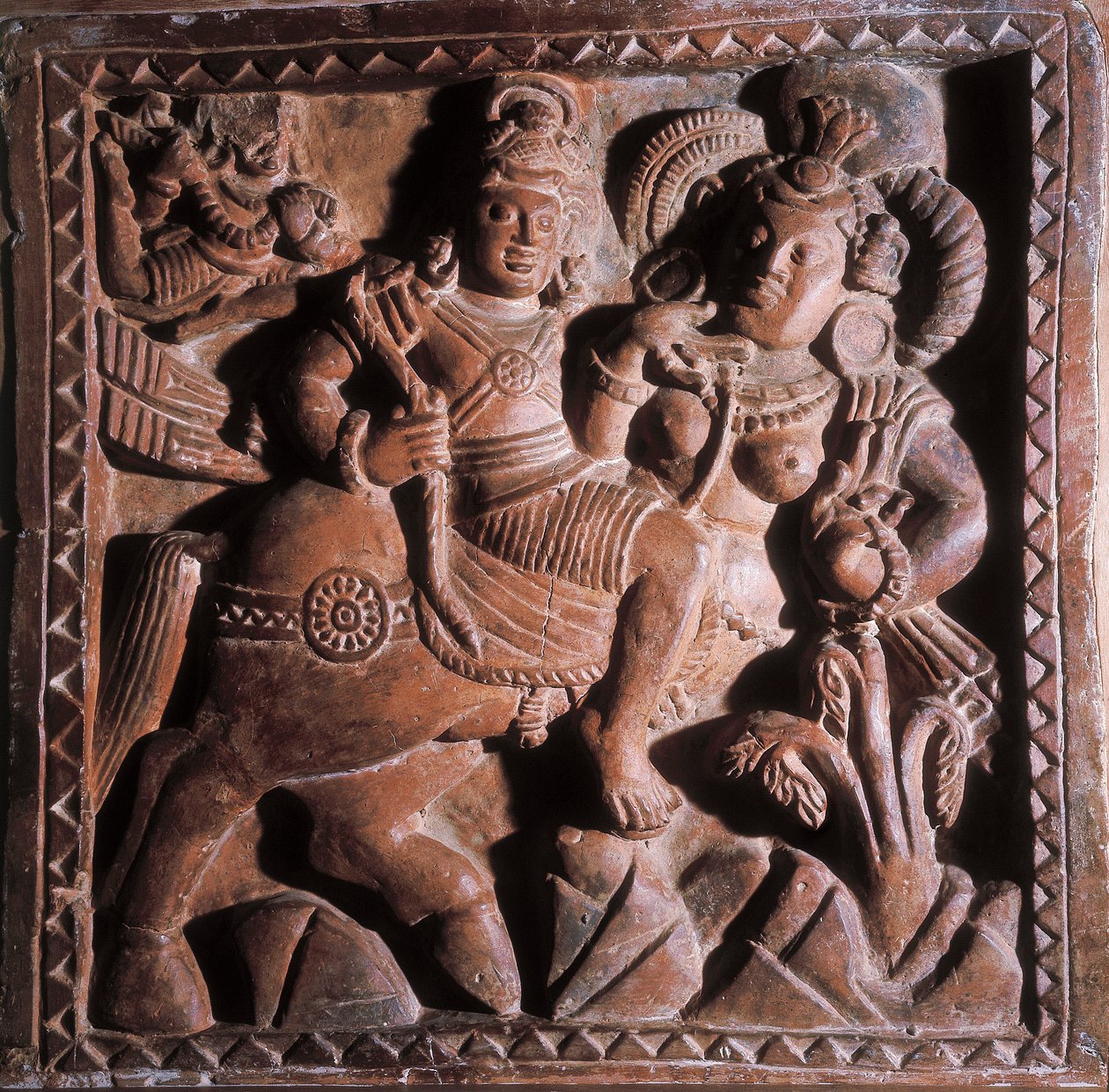 Vikrama, terracotta bas-reliëf, 5e-6e eeuw door Unbekannt