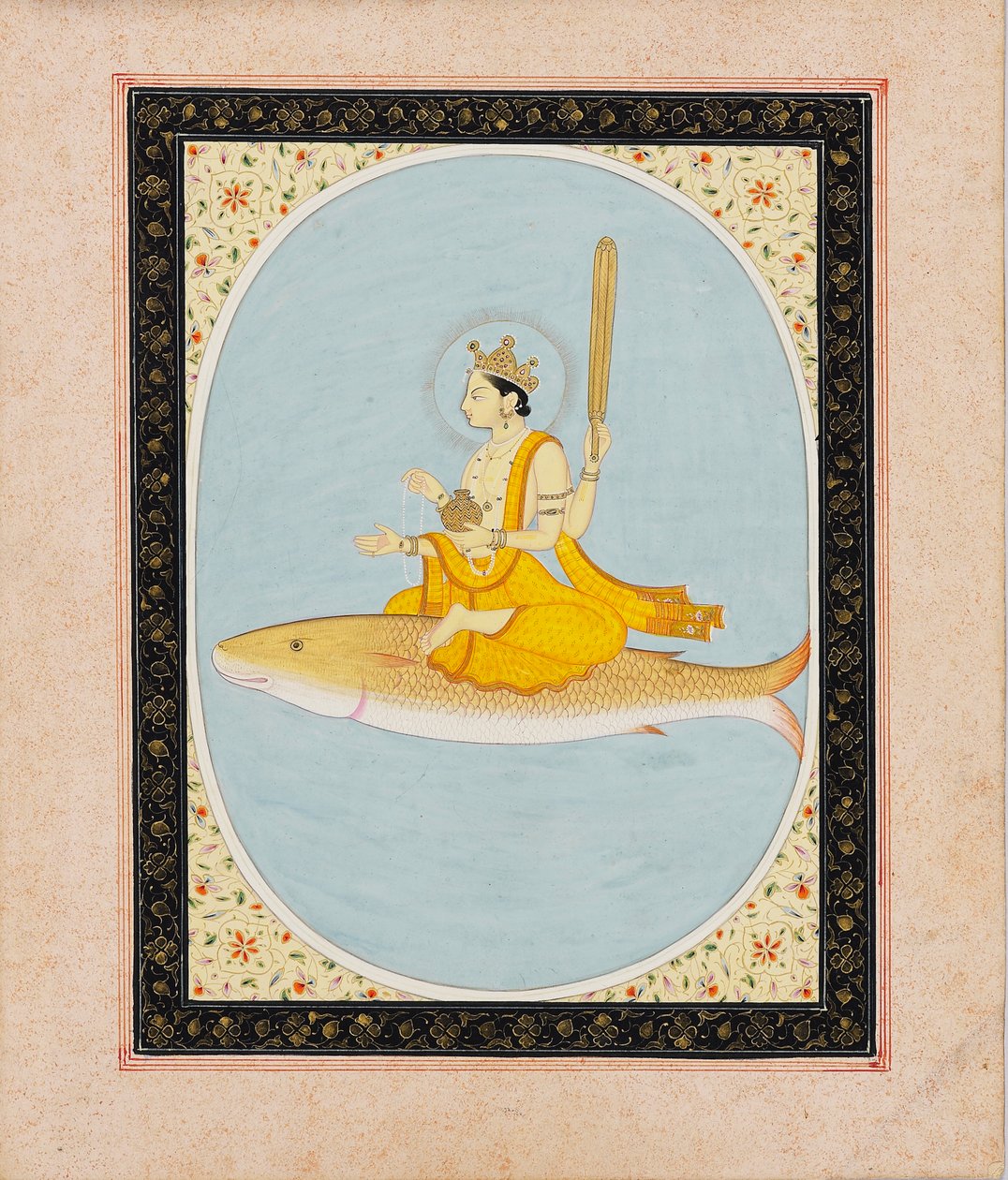 Vishnu als de vis avatar, Matsya, 1805-1815 door Unbekannt