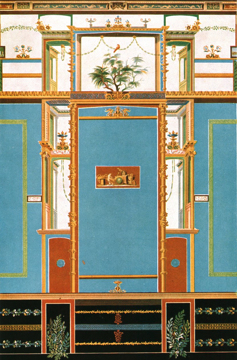 Muurdecoratie, Pompeii, Italië, 1928 door Unbekannt