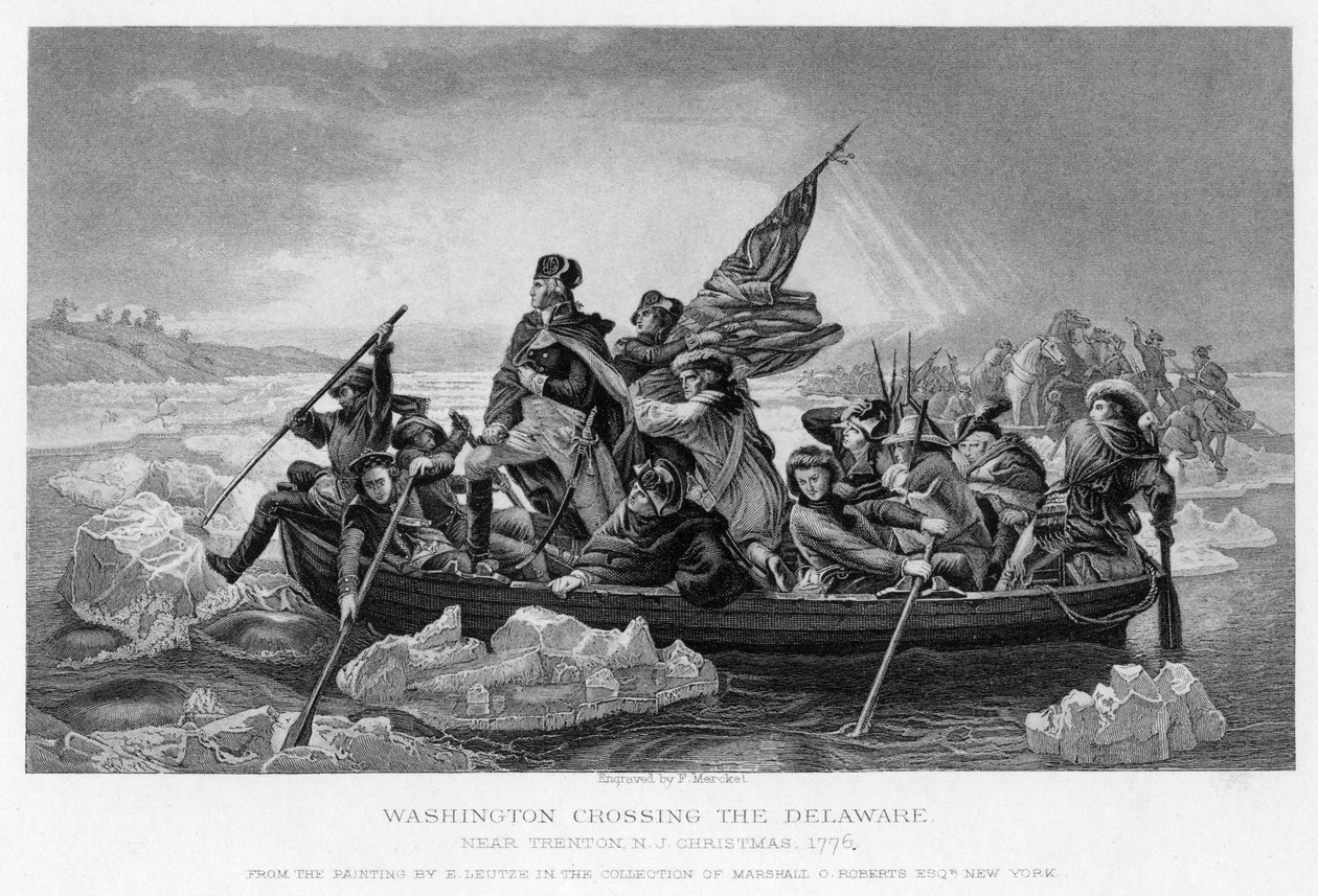 Washington Steekt de Delaware Over door Unbekannt