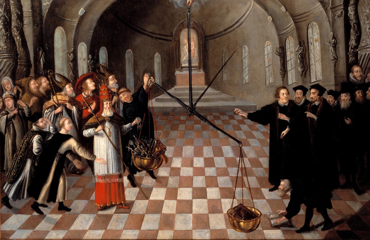 Het wegen van de religies door Unbekannt