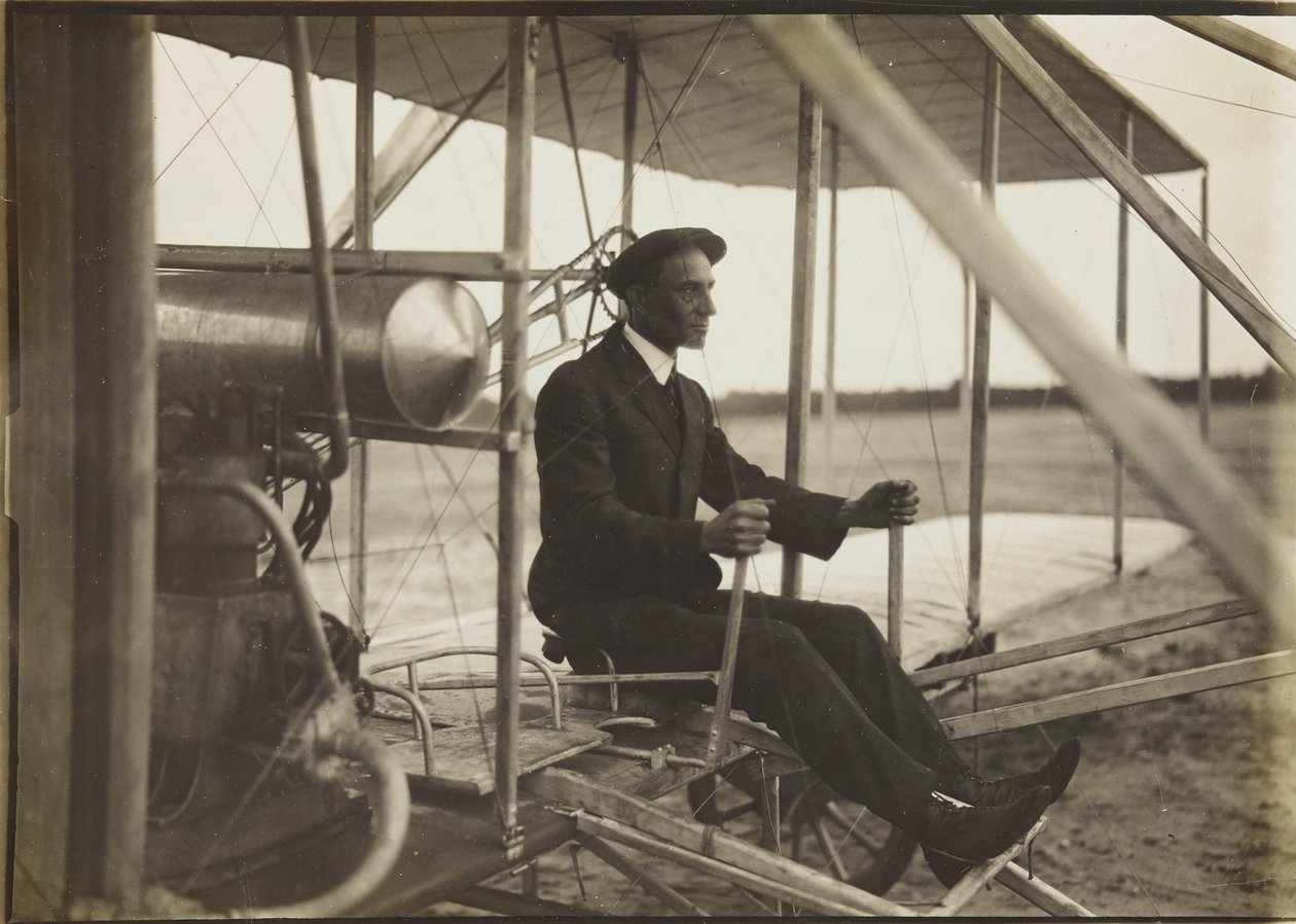 Wilbur Wright in de vlieger door Unbekannt
