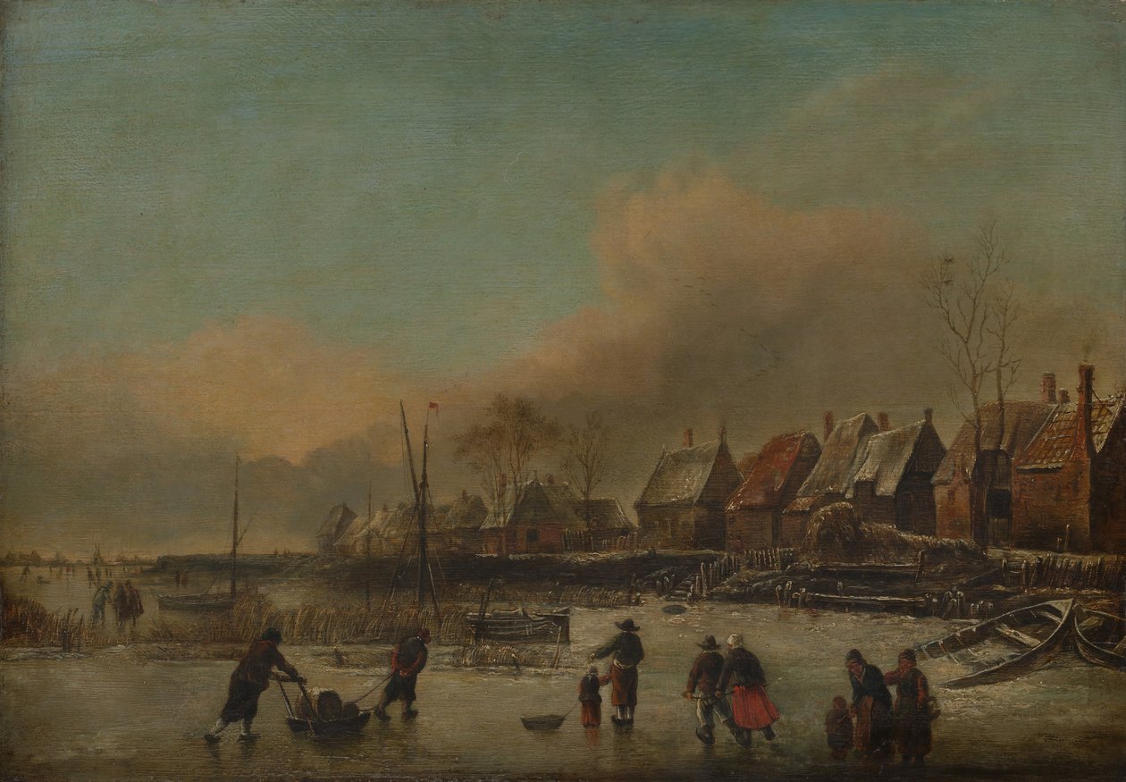 Winterscène door Unbekannt