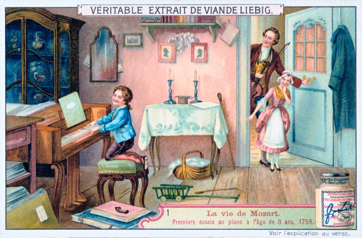 Wolfgang Amadeus Mozart in 1759, 1906 door Unbekannt