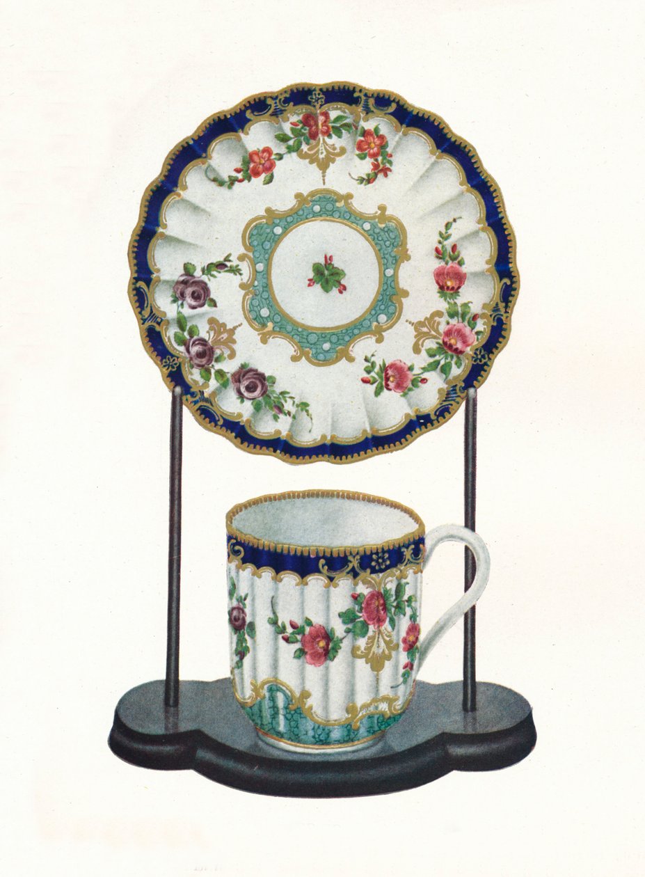 Worcester kop en schotel, ca. 1770 door Unbekannt