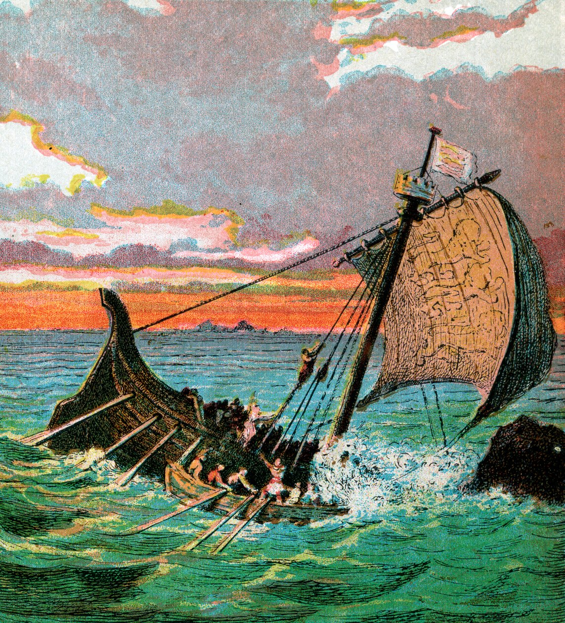 Wrak van het Witte Schip, 1120 door Unbekannt