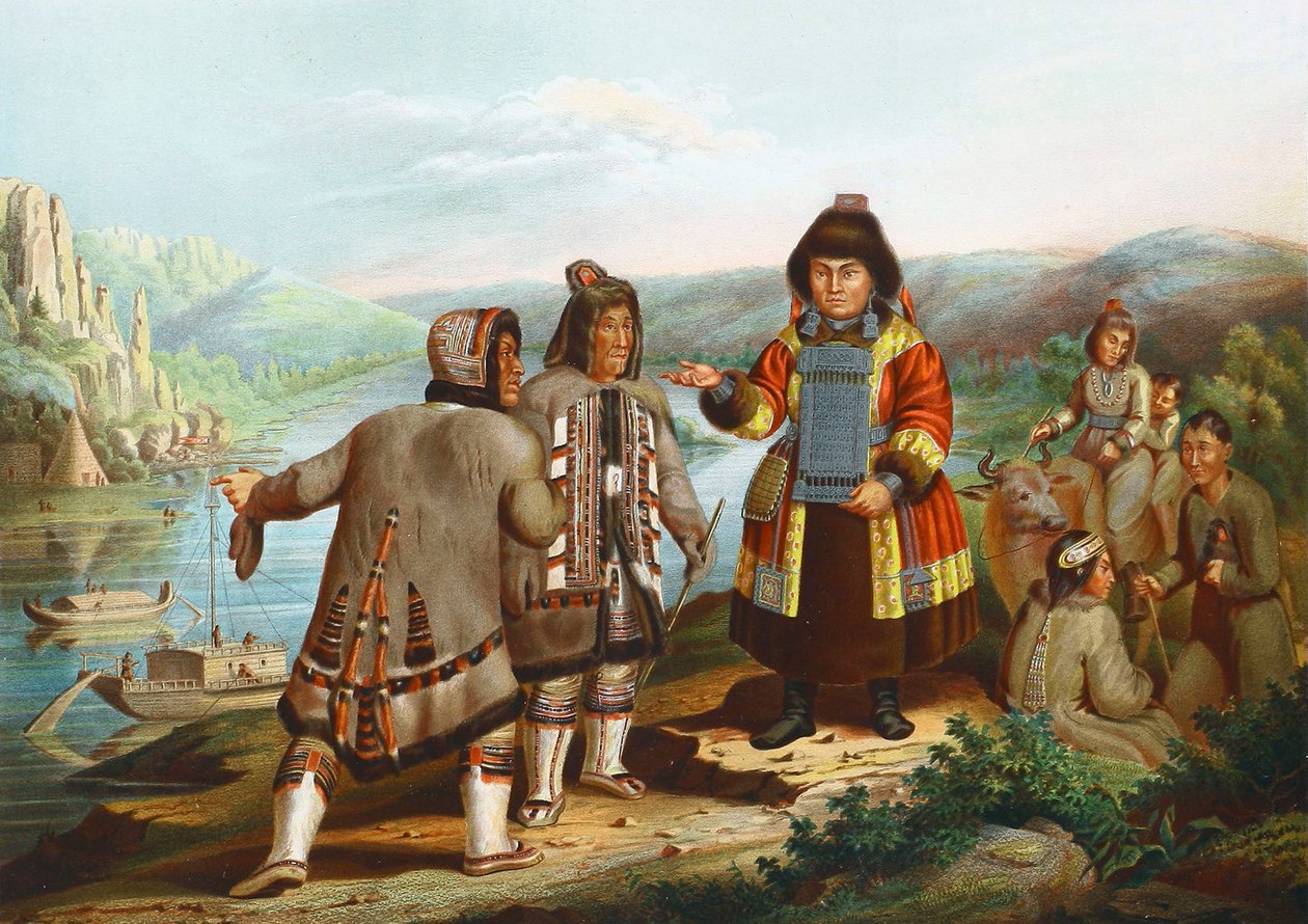 Jakoeten bij de Lena-rivier, Siberië, Rusland, 1862 door Unbekannt