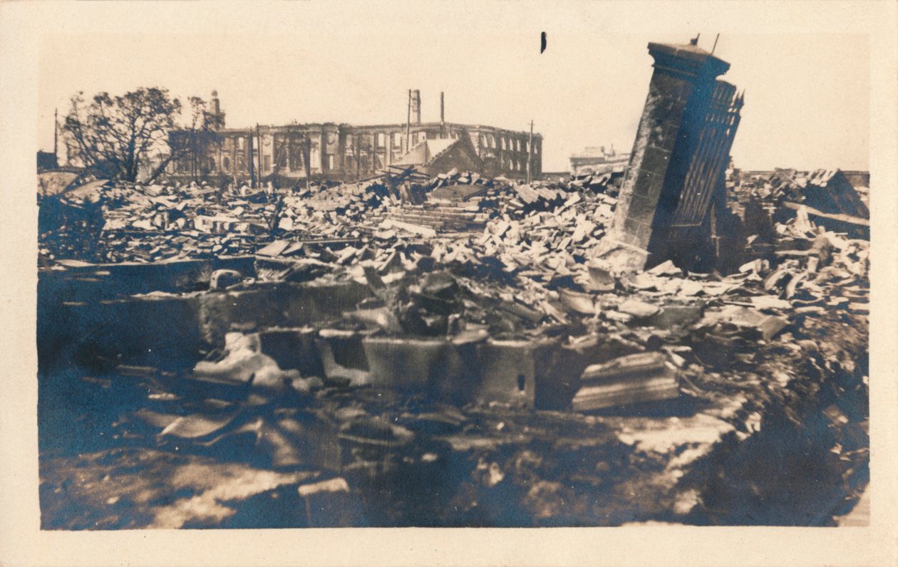 Aardbeving in Yokohama, 1923 door Unbekannt