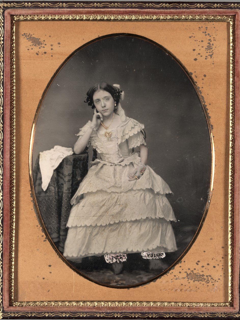 Jonge vrouw in pofbroek, ca. 1855 door Unbekannt