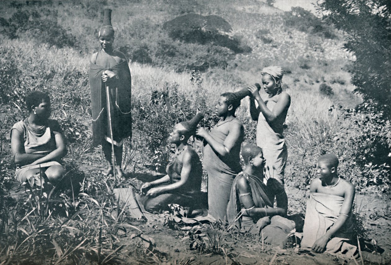Zulu meisjes haarverzorging door Unbekannt