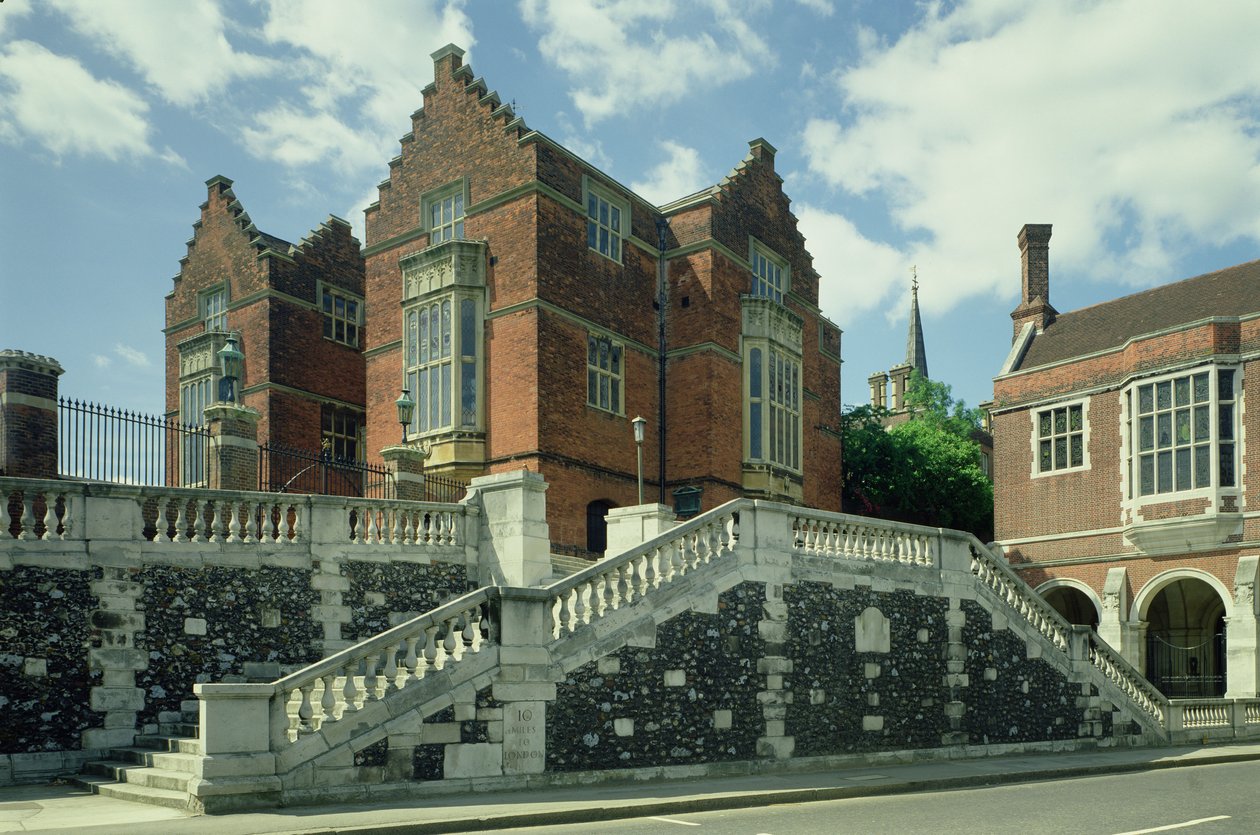Exterieur van Harrow School, Middlesex door Unbekannt Unbekannt