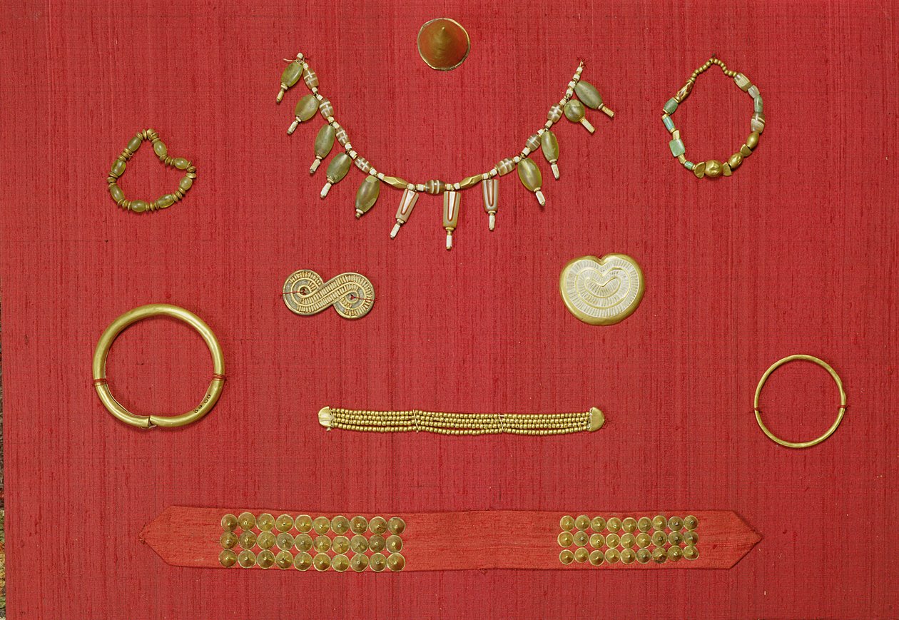 Selectie van sieraden, Harappa, 2300-1750 v.Chr. door Unbekannt Unbekannt
