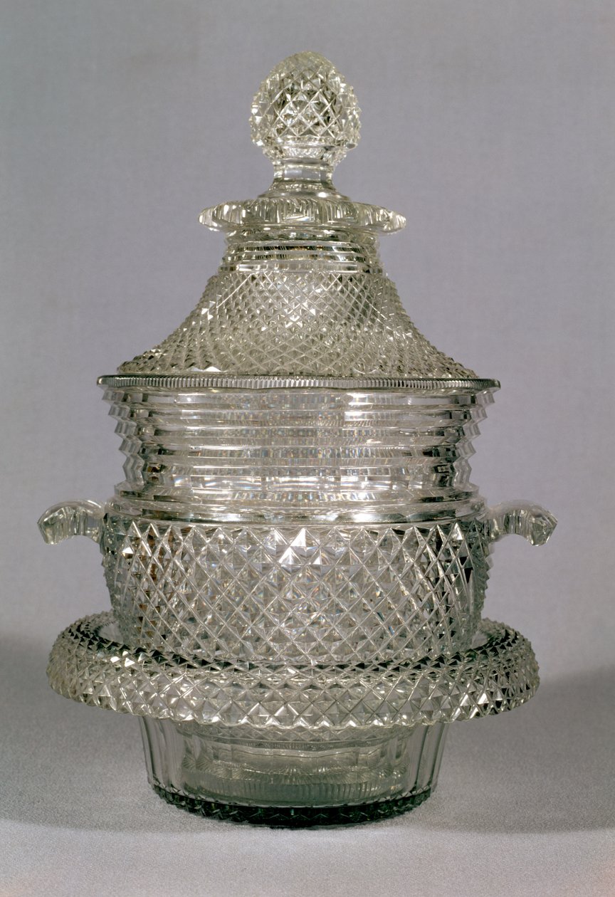 Wijnkoeler, ca. 1815-20 (geslepen glas) door Unbekannt Unbekannt