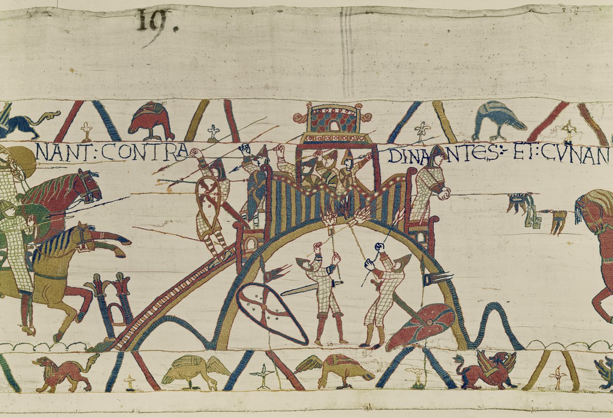 Aanval op de stad Dinan, Tapijt van Bayeux door Unbekannt Unbekannt