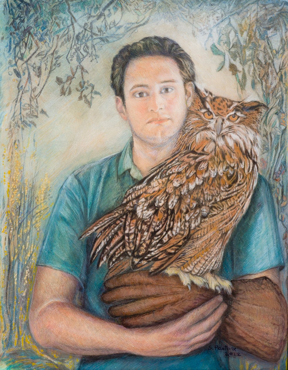 Jongen met Uil, 2012 door Unbekannt Unbekannt
