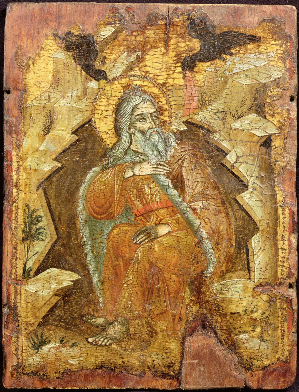 Elia bij de beek Cherith, Macedonisch, c.1700 door Unbekannt Unbekannt