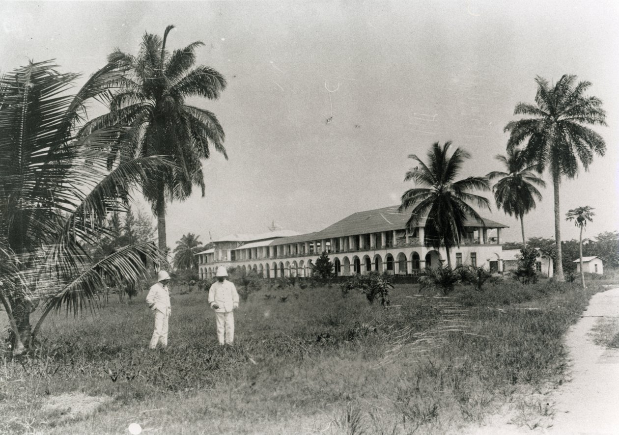 Europees ziekenhuis in Douala, Kameroen, ca. 1910 door Unbekannt Unbekannt