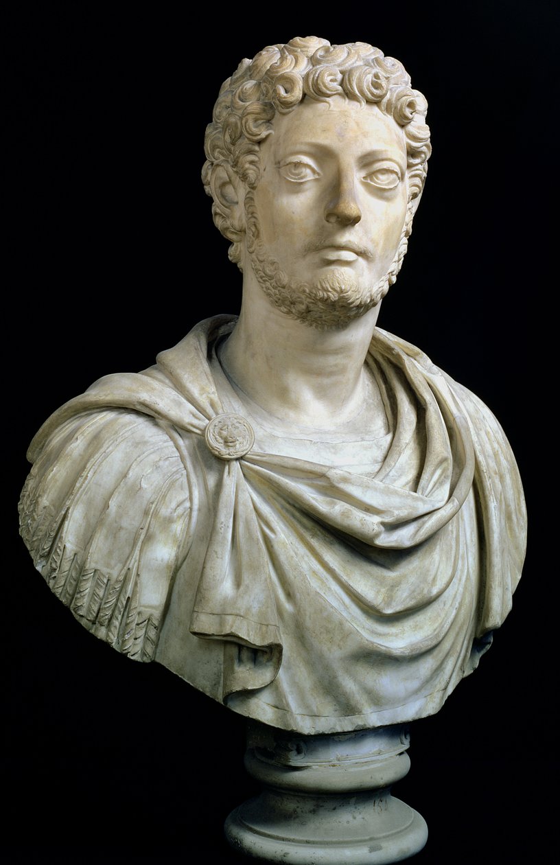 Portretbuste van Keizer Lucius Aurelius Commodus door Unbekannt Unbekannt