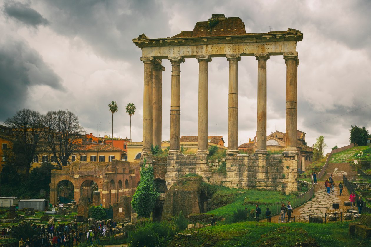 Rome, Italië. Het Forum Romanum door Unbekannt Unbekannt