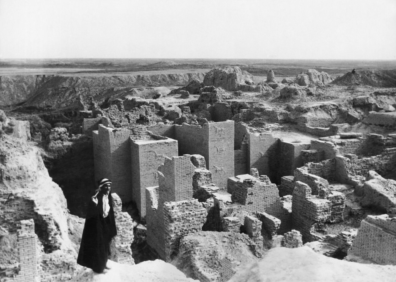 Ruïnes van Babylon, Babylon, Irak, 25 April 1932 door Unbekannt Unbekannt