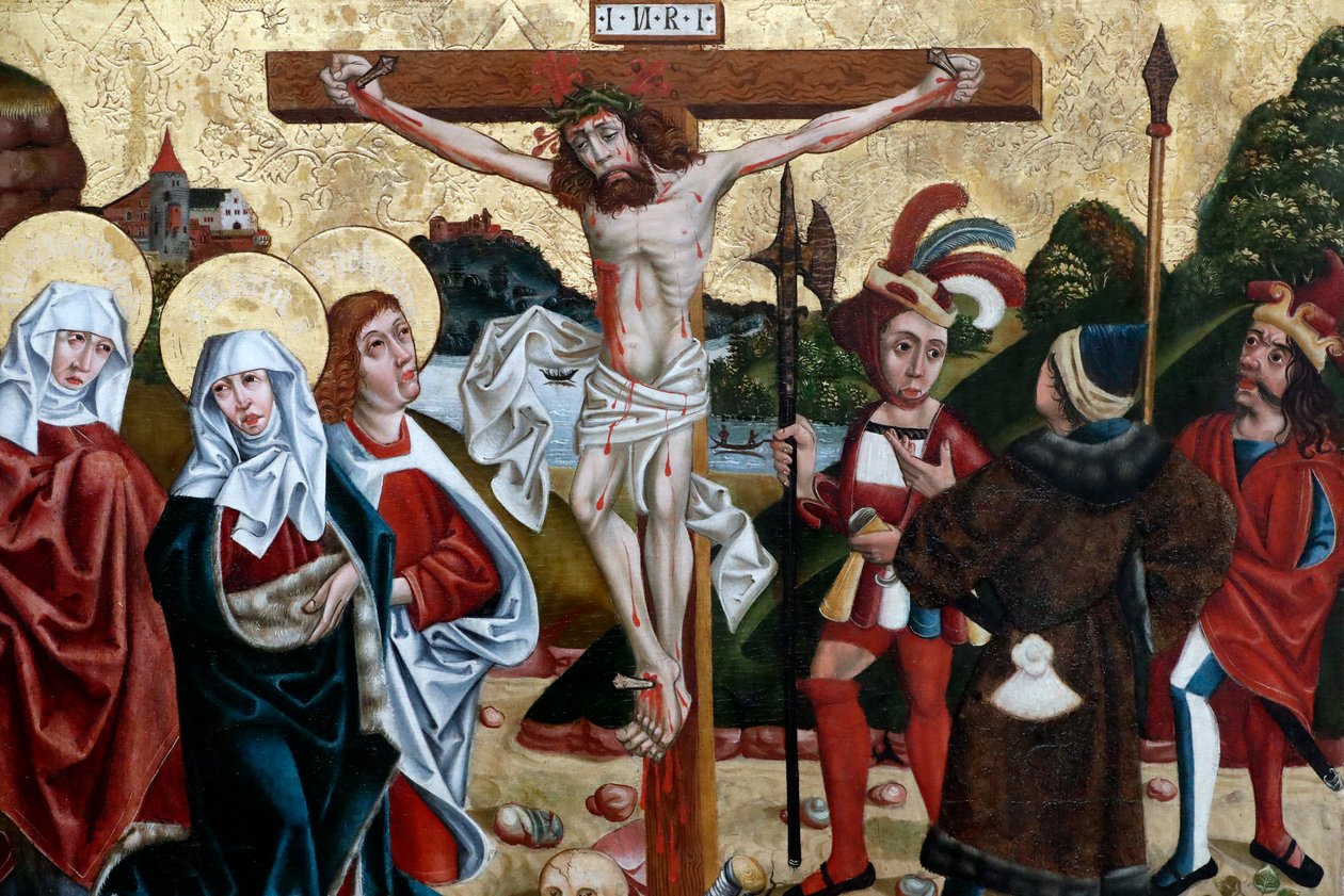 Christus in zijn Passie, De kruisiging, 15e eeuw, Colmar, Frankrijk door Unbekannt Unbekannt
