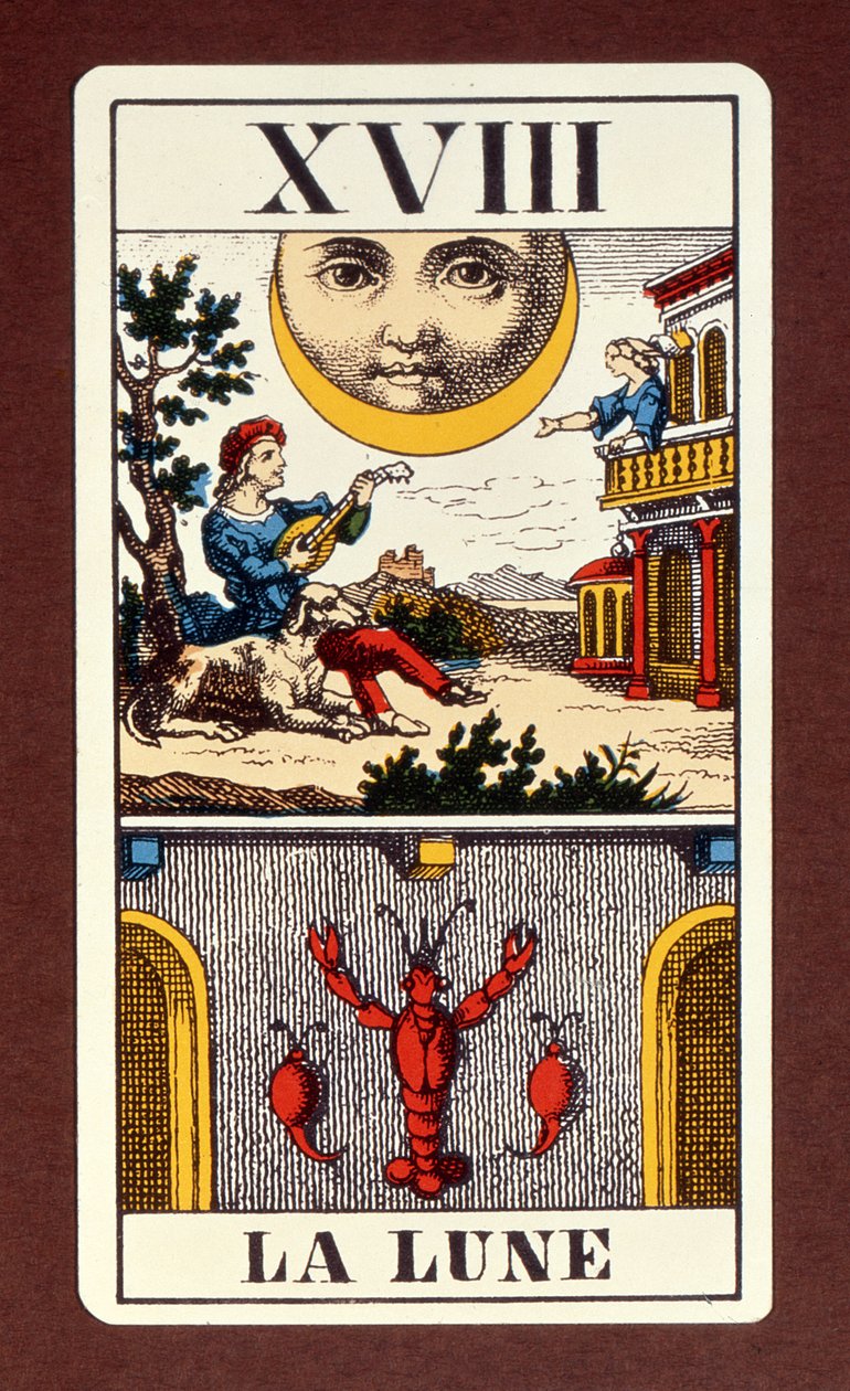XVIIII Le Soleil, Franse tarotkaart van de Zon, 19e eeuw door Unbekannt Unbekannt