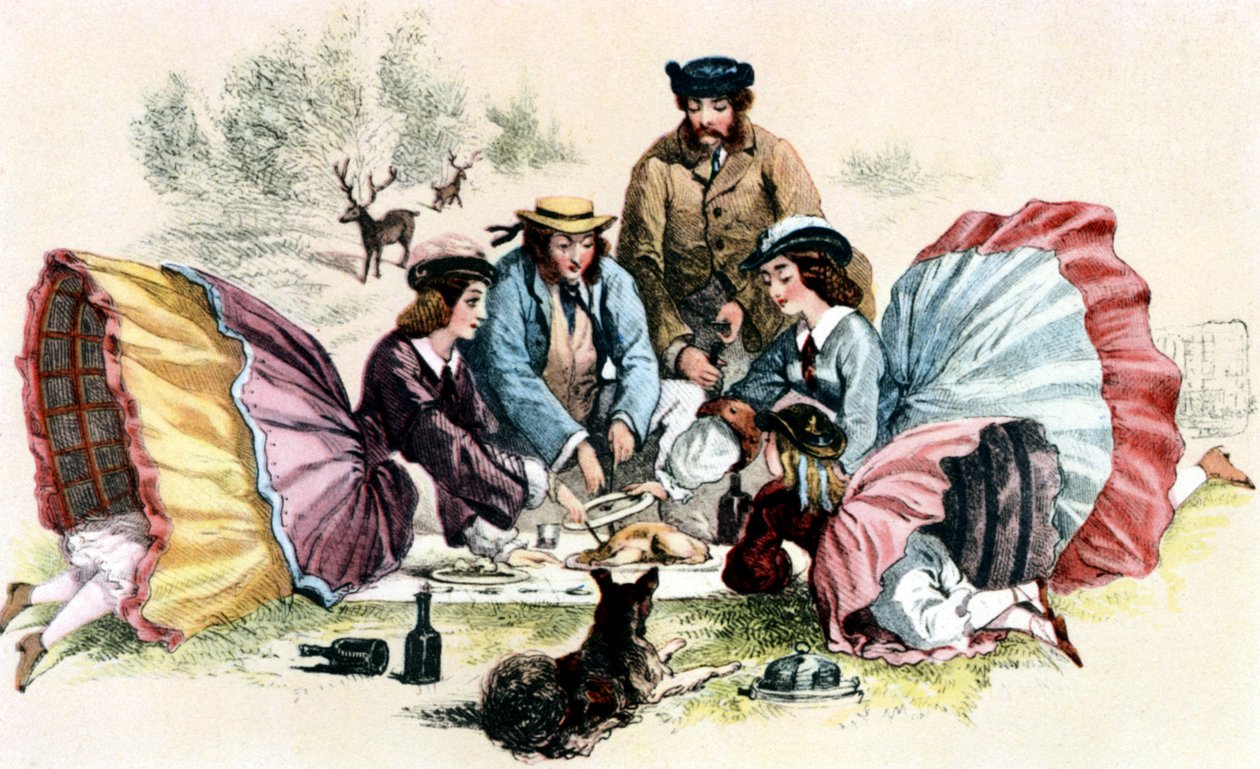 Een Victoriaanse picknick door Unbekannter Künstler