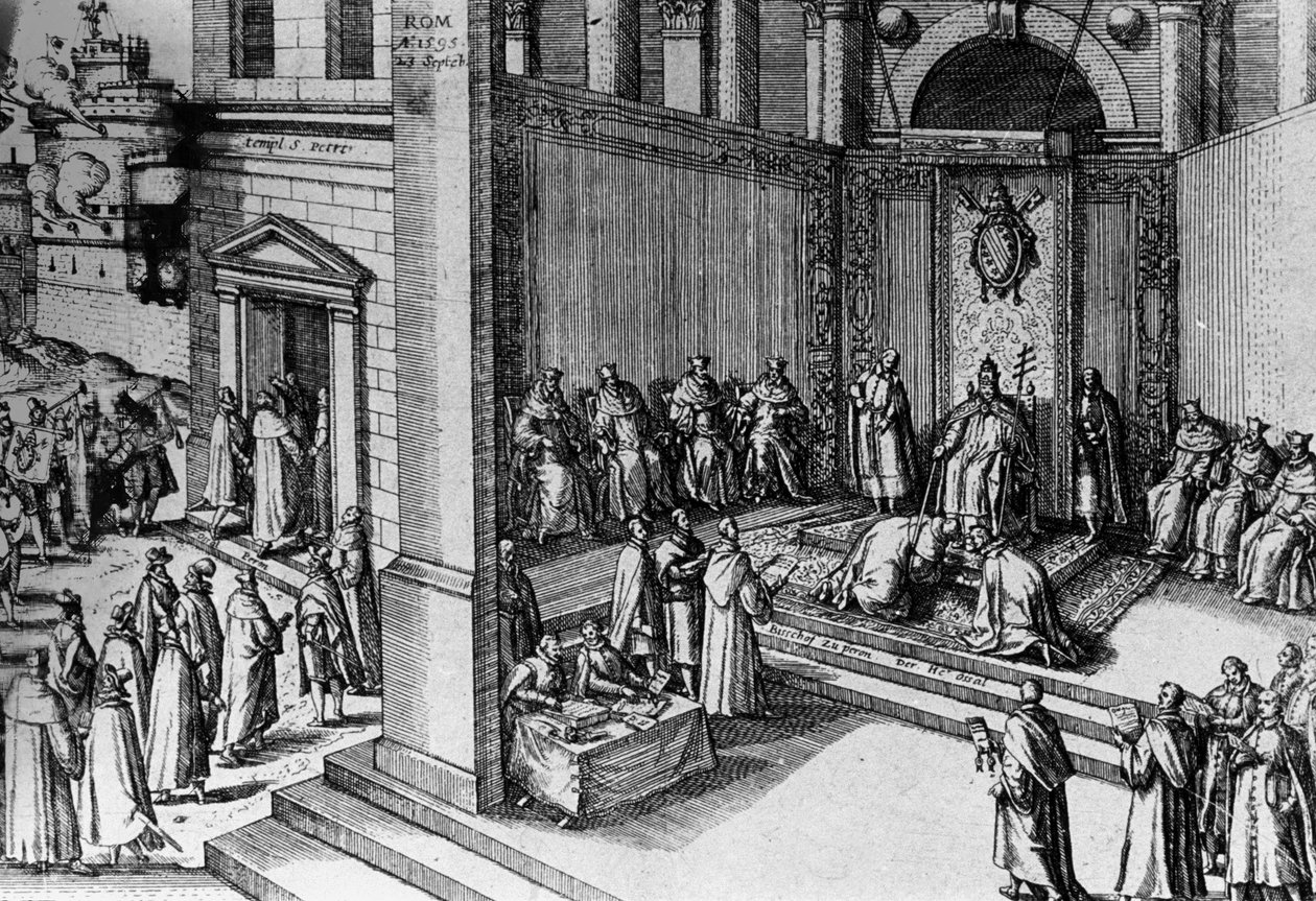 Absolutie van koning Hendrik IV door Unbekannter Künstler