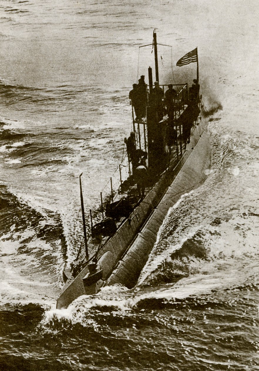Amerikaanse onderzeeër tijdens de Eerste Wereldoorlog door Unbekannter Künstler