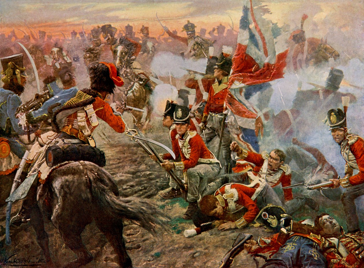 Slag bij Quatre Bras in 1815 door Unbekannter Künstler