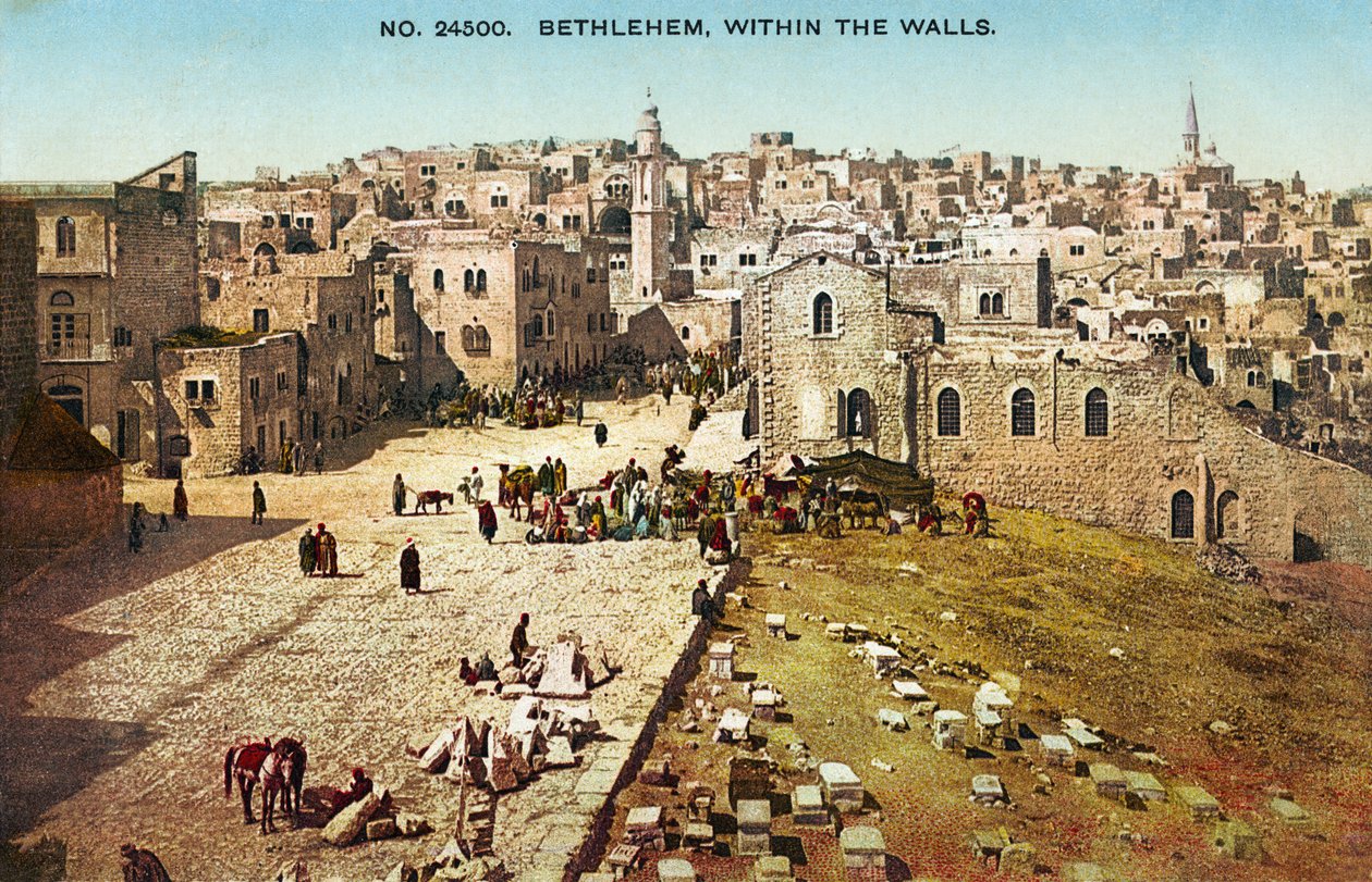 Bethlehem, begin 1900 (postkaart) door Unbekannter Künstler