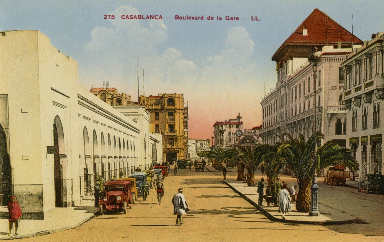 Boulevard de la Gare, Casablanca, Marokko door Unbekannter Künstler