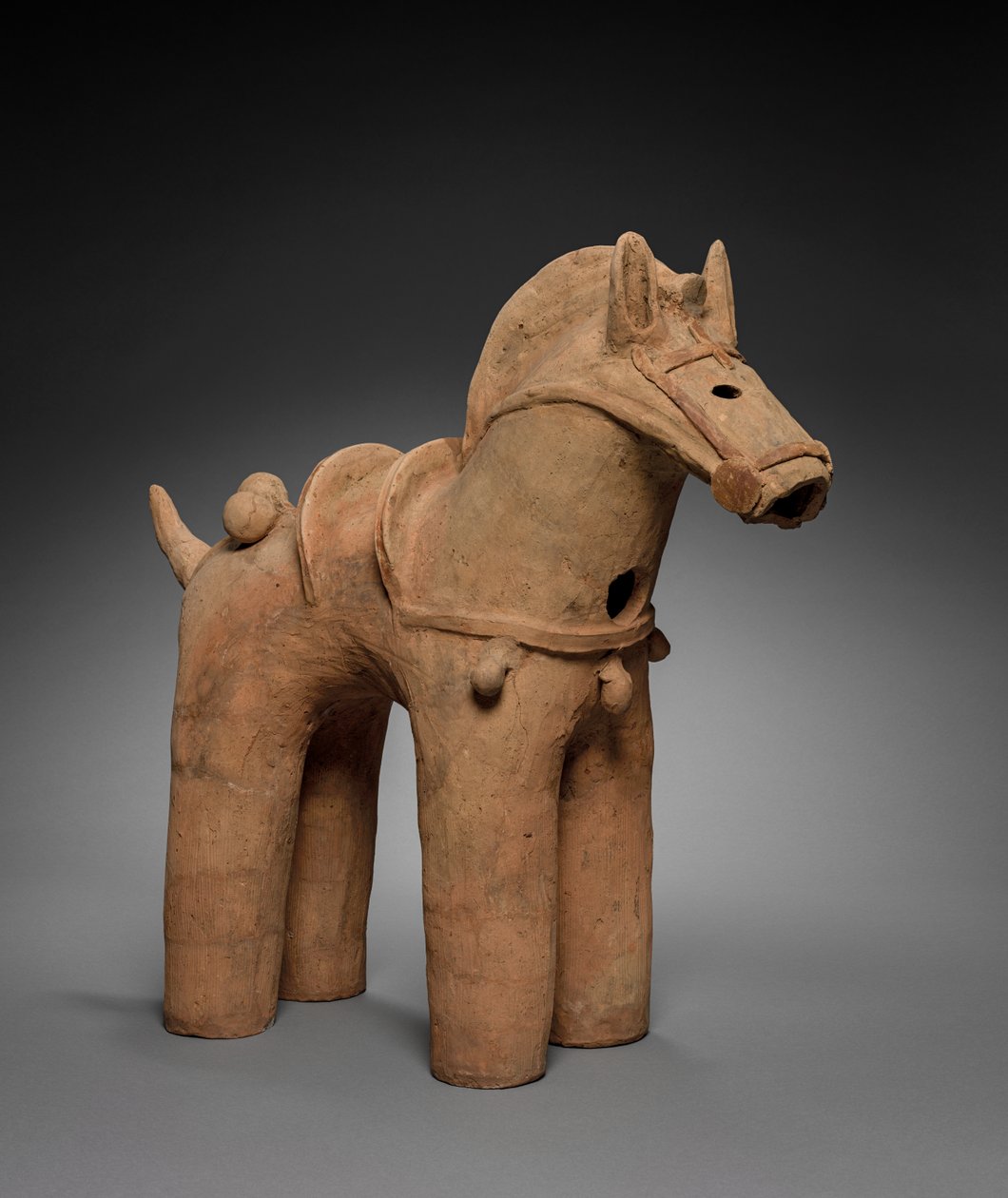 Versierde Haniwa-paard, 400-500 door Unbekannt